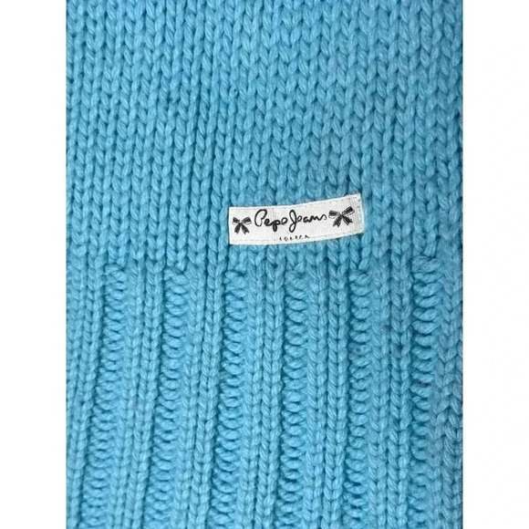 Pepe‎ Jeans Women's Blue Embroidered Knit Sweater - Small - Picture 3 of 8